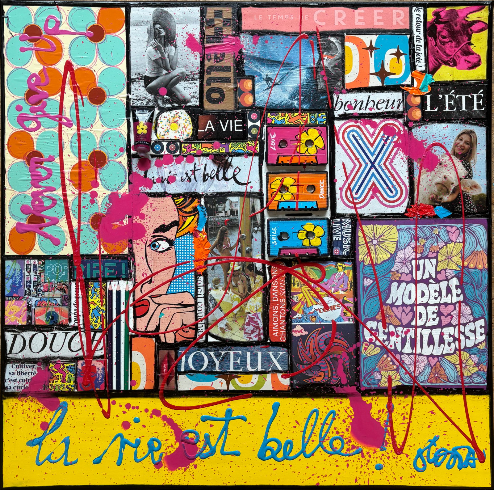 La vie est belle ! : tableau de Sophie Costa, artiste peintre