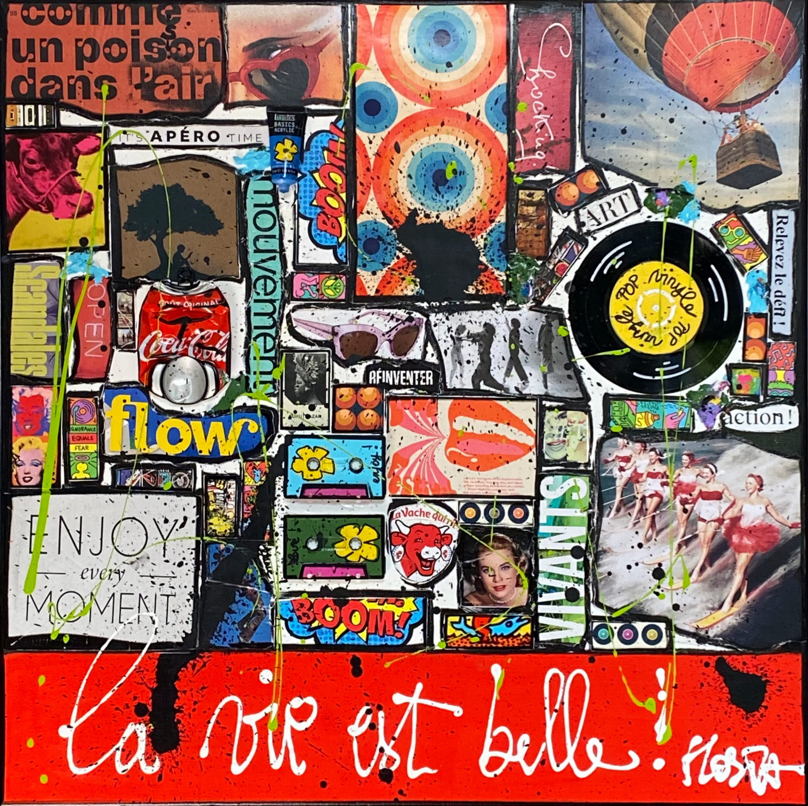 La vie est belle ! : tableau de Sophie Costa, artiste peintre