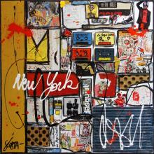 Tableau Basquiat à New York : Artiste peintre Sophie Costa